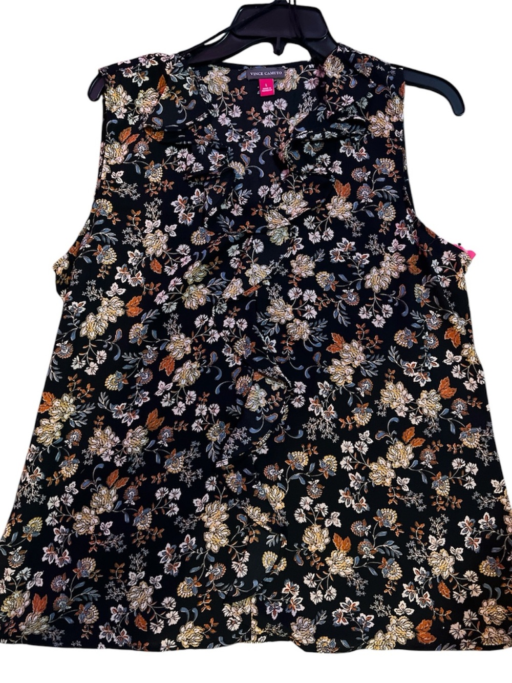 Vince Camuto Black Floral Sleeveless Camisole